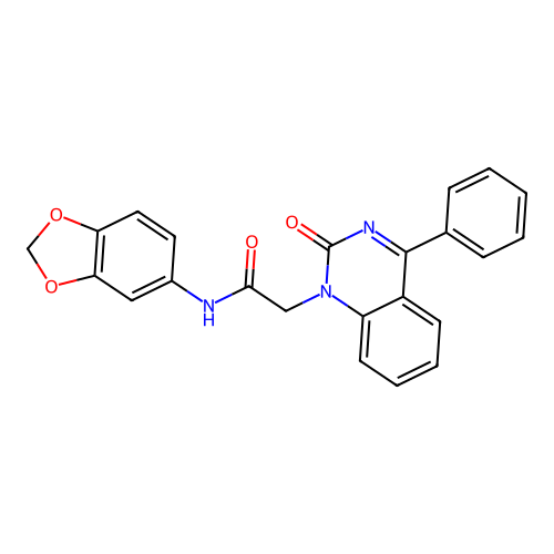 N-(1,3-benzodioxol-5-yl)-2-(2-oxo-4-phenylquinazolin-1-yl)acetamide structure