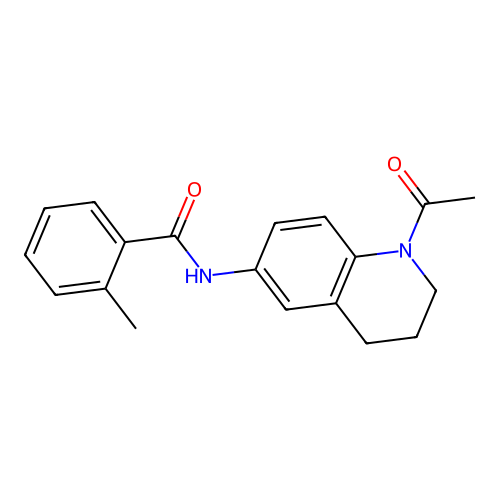 N-(1-acetyl-1,2,3,4-tetrahydroquinolin-6-yl)-2-methylbenzamide structure