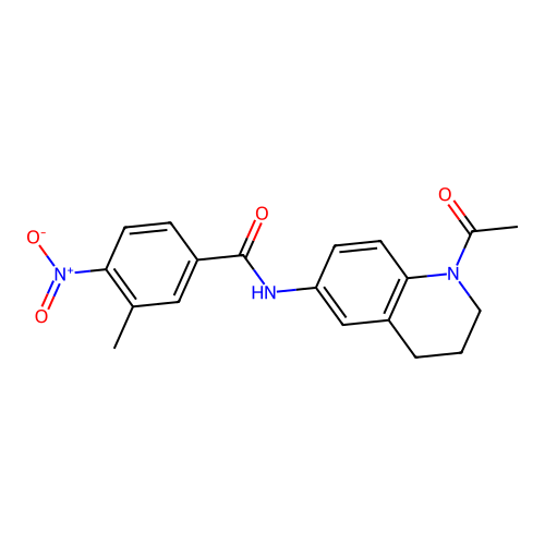 N-(1-acetyl-1,2,3,4-tetrahydroquinolin-6-yl)-3-methyl-4-nitrobenzamide structure