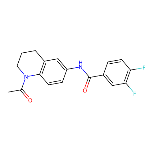 N-(1-acetyl-1,2,3,4-tetrahydroquinolin-6-yl)-3,4-difluorobenzamide structure