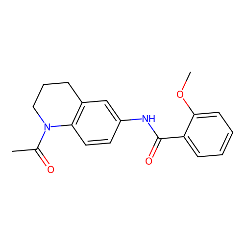 N-(1-acetyl-1,2,3,4-tetrahydroquinolin-6-yl)-2-methoxybenzamide structure