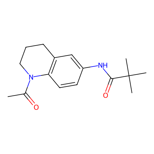 N-(1-acetyl-1,2,3,4-tetrahydroquinolin-6-yl)pivalamide structure