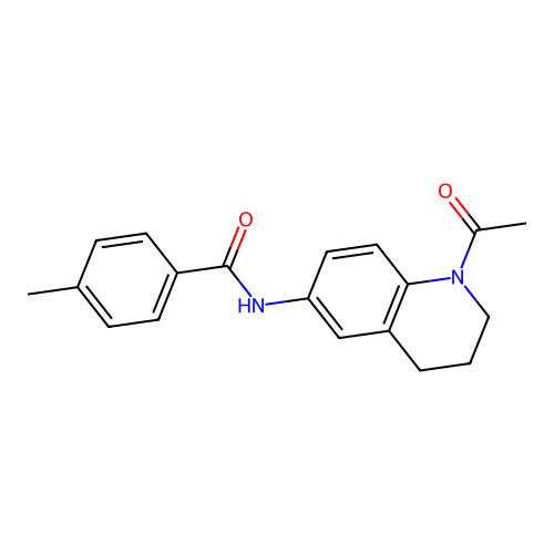 N-(1-acetyl-1,2,3,4-tetrahydroquinolin-6-yl)-4-methylbenzamide structure