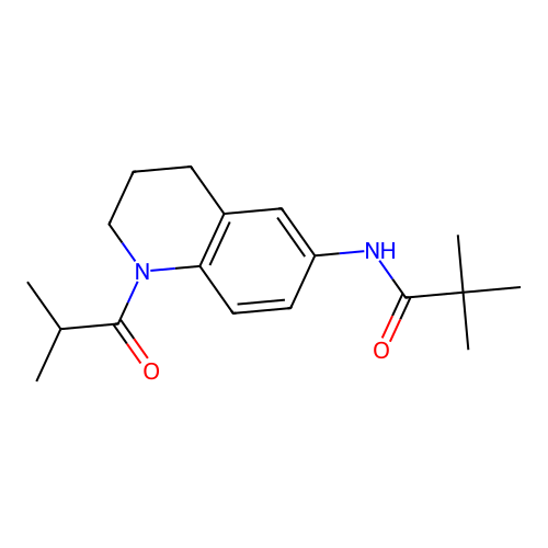 N-(1-isobutyryl-1,2,3,4-tetrahydroquinolin-6-yl)pivalamide structure