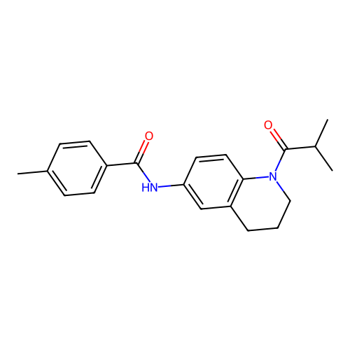N-(1-isobutyryl-1,2,3,4-tetrahydroquinolin-6-yl)-4-methylbenzamide structure