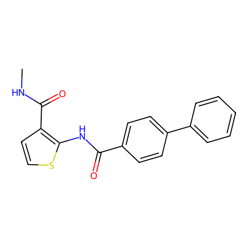 N-methyl-2-[(4-phenylbenzoyl)amino]thiophene-3-carboxamide structure
