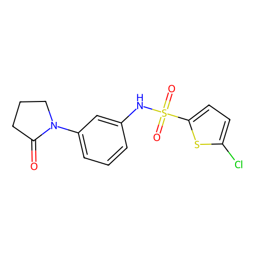 5-chloro-N-[3-(2-oxopyrrolidin-1-yl)phenyl]thiophene-2-sulfonamide structure