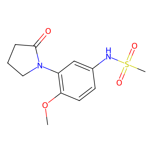 N-[4-methoxy-3-(2-oxopyrrolidin-1-yl)phenyl]methanesulfonamide structure
