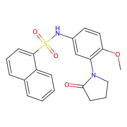 N-[4-methoxy-3-(2-oxopyrrolidin-1-yl)phenyl]naphthalene-1-sulfonamide structure