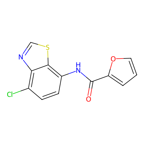 N-(4-chloro-1,3-benzothiazol-7-yl)furan-2-carboxamide structure