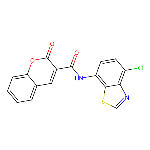 N-(4-chlorobenzo[d]thiazol-7-yl)-2-oxo-2H-chromene-3-carboxamide structure