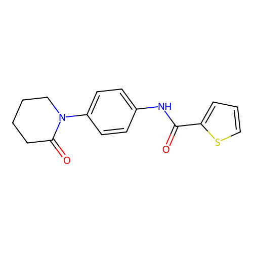 N-[4-(2-oxopiperidin-1-yl)phenyl]thiophene-2-carboxamide structure