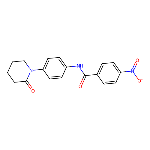 4-nitro-N-[4-(2-oxopiperidin-1-yl)phenyl]benzamide structure