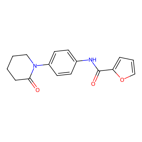 N-[4-(2-oxopiperidin-1-yl)phenyl]furan-2-carboxamide structure