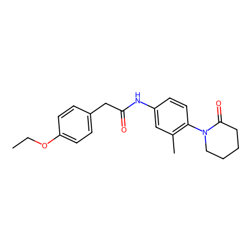 2-(4-ethoxyphenyl)-N-[3-methyl-4-(2-oxopiperidin-1-yl)phenyl]acetamide structure