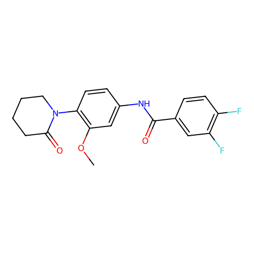 3,4-difluoro-N-[3-methoxy-4-(2-oxopiperidin-1-yl)phenyl]benzamide structure