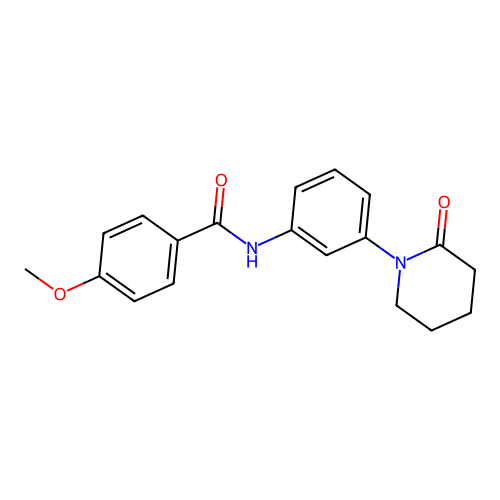 4-methoxy-N-[3-(2-oxopiperidin-1-yl)phenyl]benzamide structure