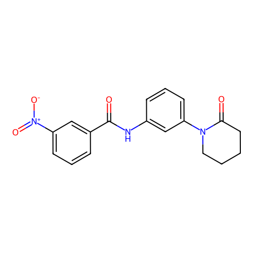 3-nitro-N-[3-(2-oxopiperidin-1-yl)phenyl]benzamide structure