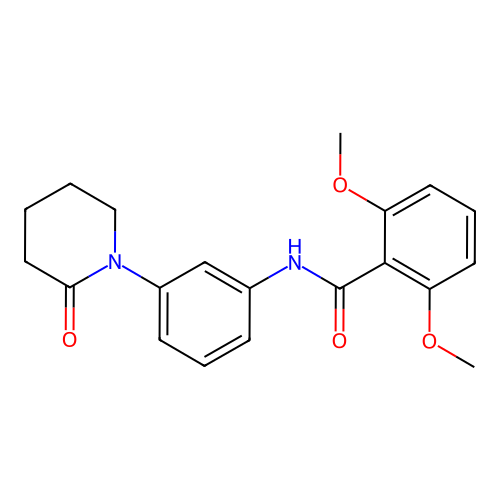 2,6-dimethoxy-N-[3-(2-oxopiperidin-1-yl)phenyl]benzamide structure