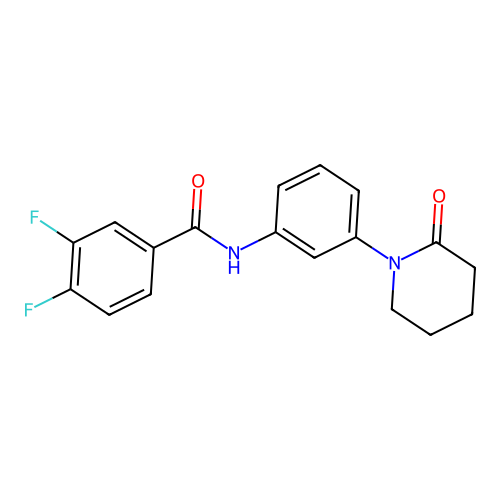 3,4-difluoro-N-[3-(2-oxopiperidin-1-yl)phenyl]benzamide structure