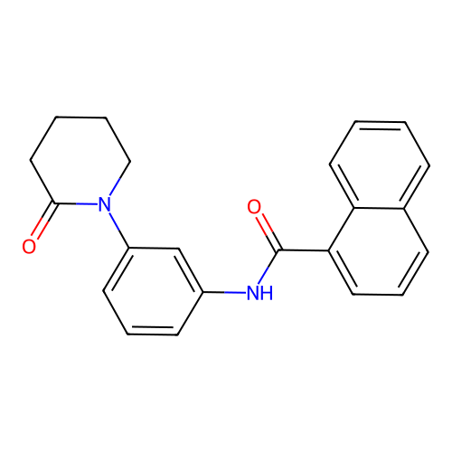 N-[3-(2-oxopiperidin-1-yl)phenyl]naphthalene-1-carboxamide structure