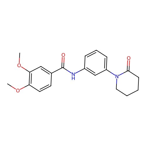 3,4-dimethoxy-N-[3-(2-oxopiperidin-1-yl)phenyl]benzamide structure