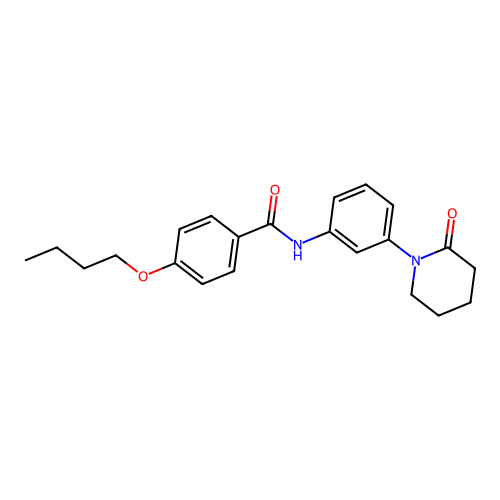4-butoxy-N-[3-(2-oxopiperidin-1-yl)phenyl]benzamide structure