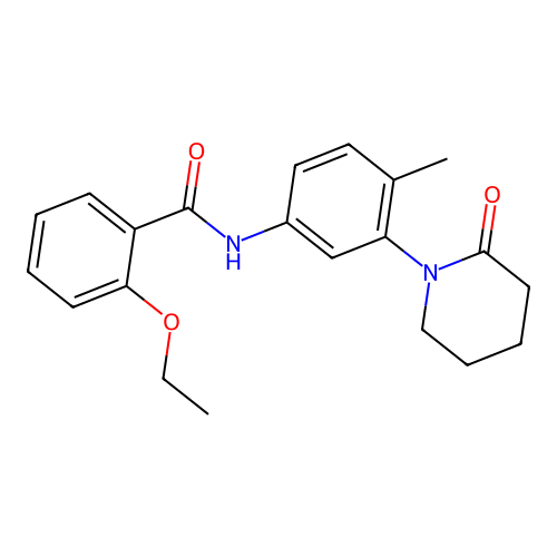 2-ethoxy-N-[4-methyl-3-(2-oxopiperidin-1-yl)phenyl]benzamide structure