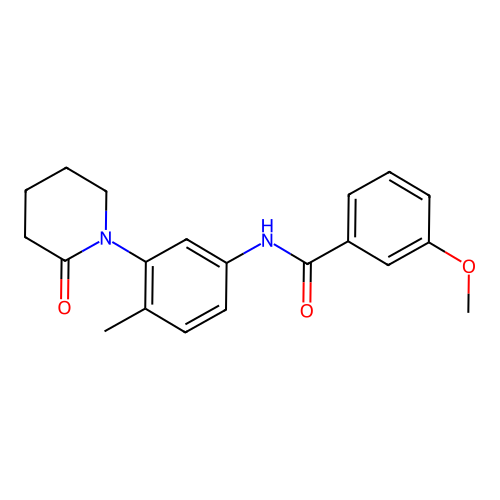 3-methoxy-N-[4-methyl-3-(2-oxopiperidin-1-yl)phenyl]benzamide structure