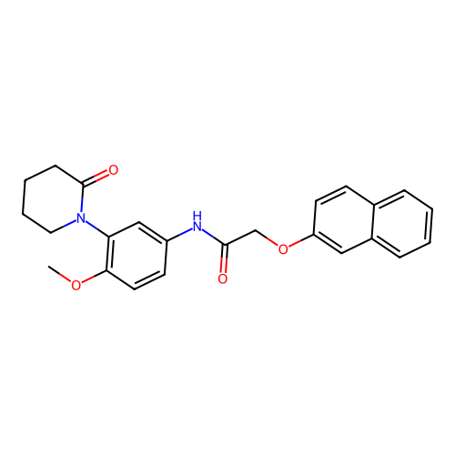 N-[4-methoxy-3-(2-oxopiperidin-1-yl)phenyl]-2-(naphthalen-2-yloxy)acetamide structure