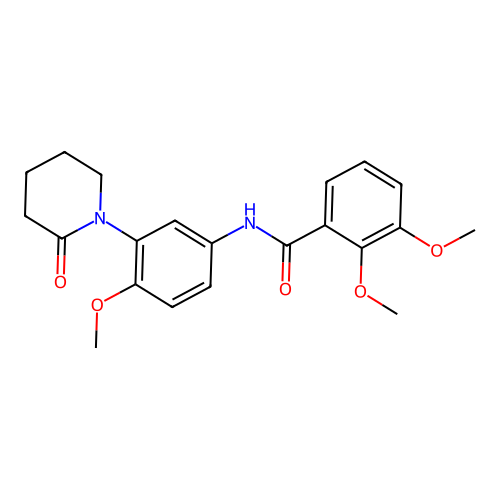 2,3-dimethoxy-N-[4-methoxy-3-(2-oxopiperidin-1-yl)phenyl]benzamide structure