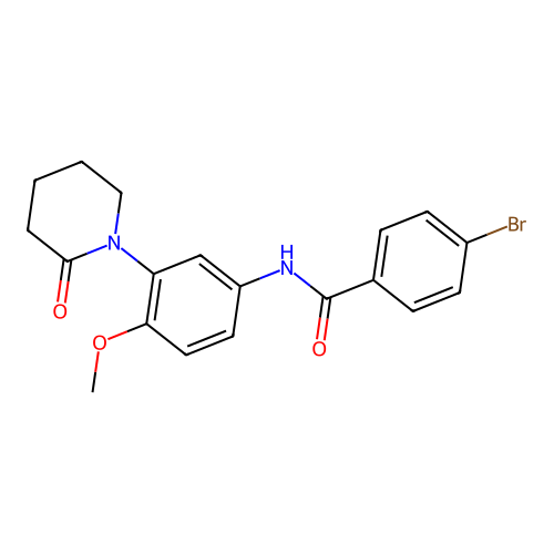 4-bromo-N-[4-methoxy-3-(2-oxopiperidin-1-yl)phenyl]benzamide structure