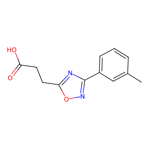 3-[3-(3-Methylphenyl)-1,2,4-oxadiazol-5-yl]propanoic acid structure