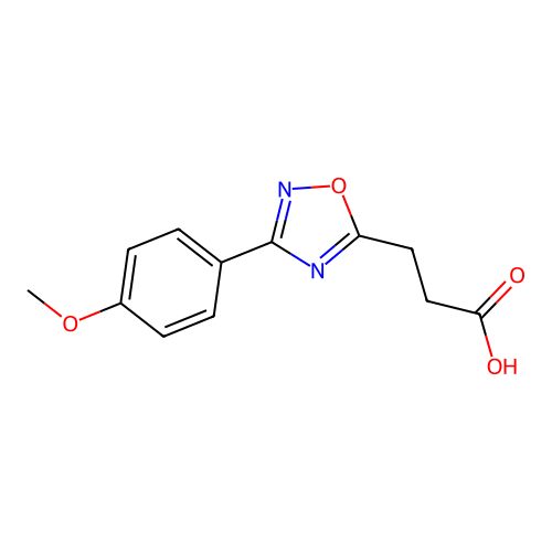 3-(3-(4-Methoxyphenyl)-1,2,4-oxadiazol-5-yl)propanoic acid structure