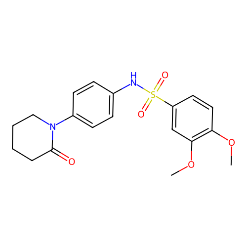 3,4-dimethoxy-N-(4-(2-oxopiperidin-1-yl)phenyl)benzenesulfonamide structure