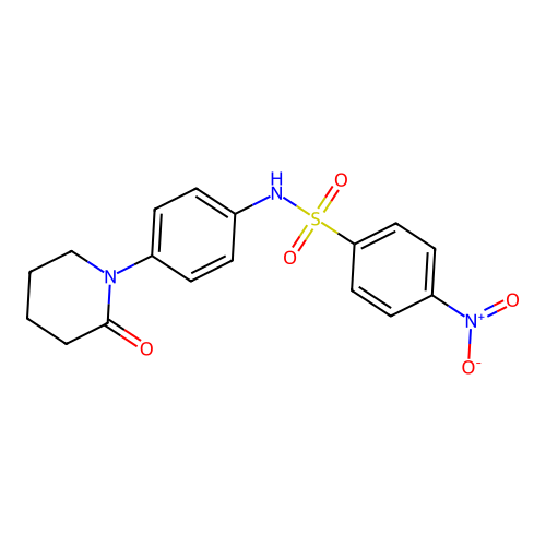 4-nitro-N-(4-(2-oxopiperidin-1-yl)phenyl)benzenesulfonamide structure