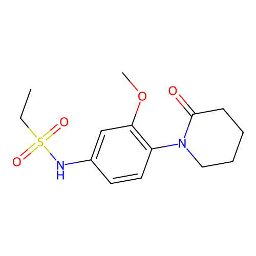 N-(3-methoxy-4-(2-oxopiperidin-1-yl)phenyl)ethanesulfonamide structure