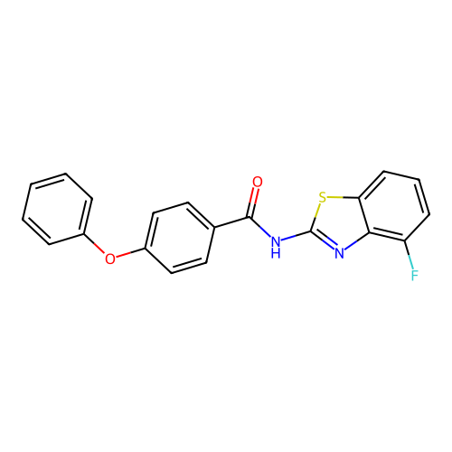 N-(4-fluoro-1,3-benzothiazol-2-yl)-4-phenoxybenzamide structure