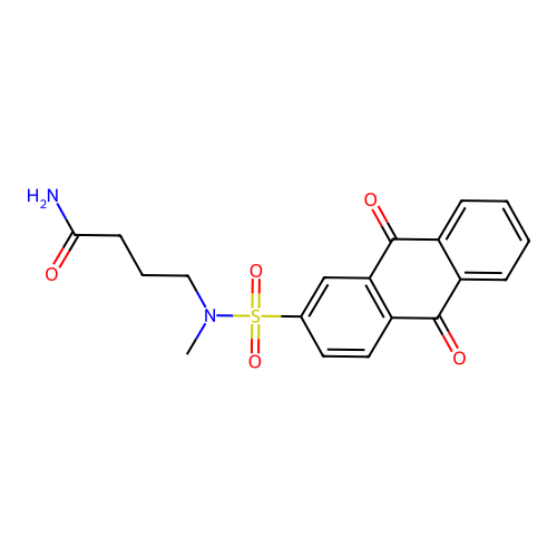 4-[(9,10-Dioxoanthracen-2-yl)sulfonyl-methylamino]butanamide structure