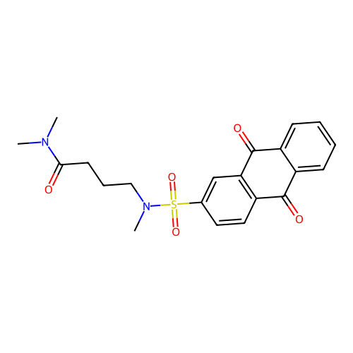 4-[(9,10-dioxoanthracen-2-yl)sulfonyl-methylamino]-N,N-dimethylbutanamide structure