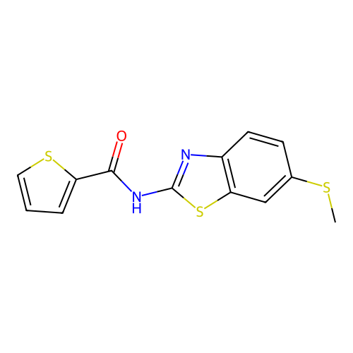 N-(6-(methylthio)benzo[d]thiazol-2-yl)thiophene-2-carboxamide structure