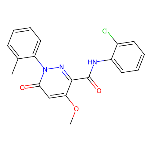 N-(2-chlorophenyl)-4-methoxy-1-(2-methylphenyl)-6-oxopyridazine-3-carboxamide structure