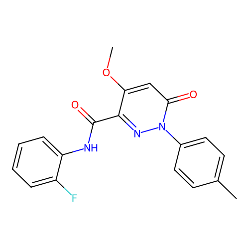 N-(2-fluorophenyl)-4-methoxy-1-(4-methylphenyl)-6-oxopyridazine-3-carboxamide structure
