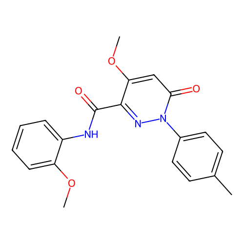 4-methoxy-N-(2-methoxyphenyl)-1-(4-methylphenyl)-6-oxopyridazine-3-carboxamide structure