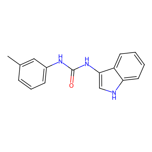1-(1H-indol-3-yl)-3-(m-tolyl)urea structure