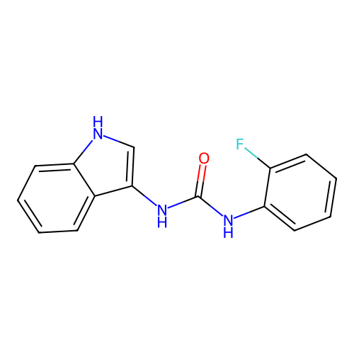 1-(2-fluorophenyl)-3-(1H-indol-3-yl)urea structure