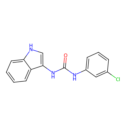 1-(3-chlorophenyl)-3-(1H-indol-3-yl)urea structure