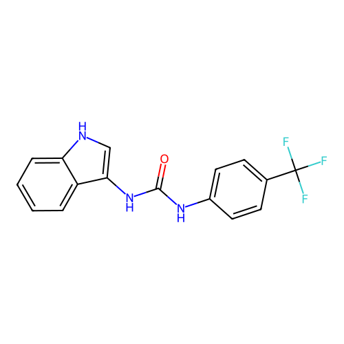 1-(1H-indol-3-yl)-3-(4-(trifluoromethyl)phenyl)urea structure