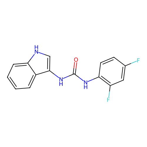 1-(2,4-difluorophenyl)-3-(1H-indol-3-yl)urea structure