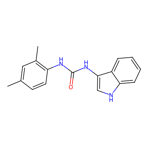 1-(2,4-dimethylphenyl)-3-(1H-indol-3-yl)urea structure